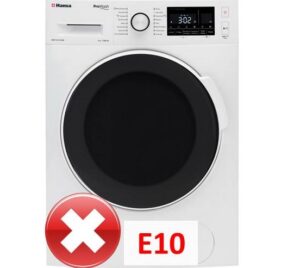 Erro E10 na máquina de lavar roupa Hansa