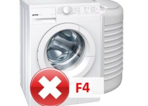 Erro F4 na máquina de lavar Gorenje