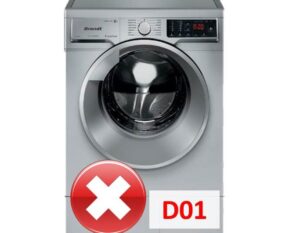 Brandt tvättmaskin visar fel D01
