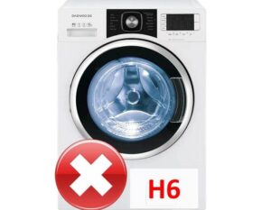 Pračka Daewoo zobrazuje chybu H6