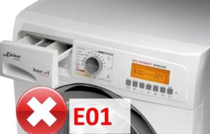 Kaiser washing machine displays error E01