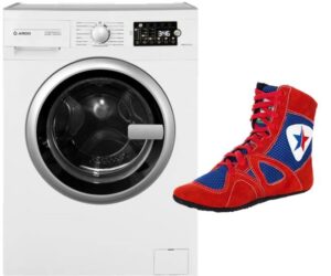 É possível lavar tênis de luta livre na máquina de lavar?