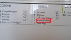 Paano isalin ang "Ammorbidente" sa isang washing machine