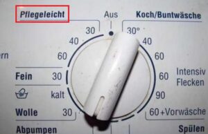 Cum se traduce Pflegeleicht pe o mașină de spălat