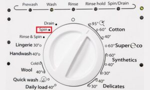 Cum se traduce „Spin” pe o mașină de spălat