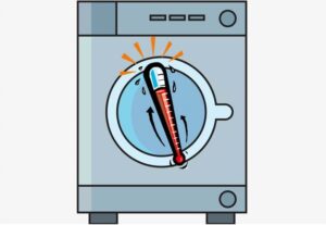 Terlalu panas air dalam mesin basuh