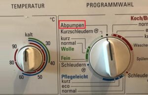 Cum se traduce Abpumpen pe o mașină de spălat
