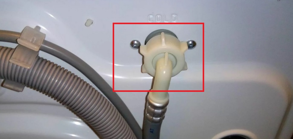 check the inlet hose and its connection