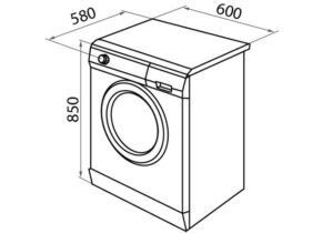 Standartiniai skalbimo mašinos matmenys