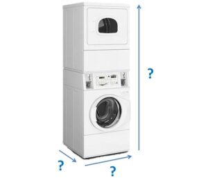 Dimensiunile unei mașini de spălat și uscător într-o coloană