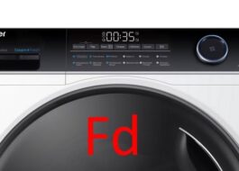 Cod de eroare Fd la mașinile de spălat și uscătoare Haier