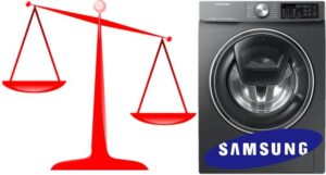 Hmotnosť práčky Samsung