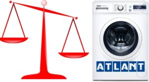 Kiek sveria skalbimo mašina Atlant?
