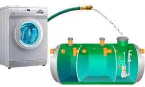 Възможно ли е да се източи вода от пералня и съдомиялна машина в септична яма?
