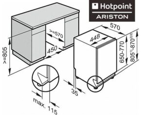 Jak nainstalovat myčku Hotpoint-Ariston