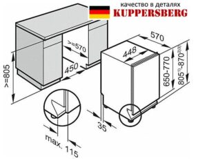 Jak nainstalovat myčku Kuppersberg