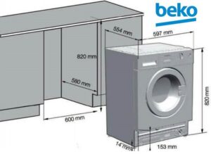 Dimensiunile mașinii de spălat Beko