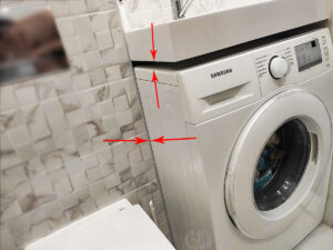 Hézag a mosogató és a mosógép között