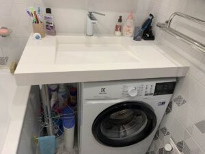 Izlietņu vērtējums virs veļas mašīnas