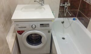 Плюсове и минуси на мивка над пералнята