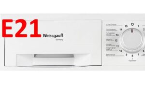 Klaida E21 Weissgauff skalbimo mašinoje