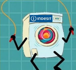 Пералня Indesit подскача много по време на центрофугиране