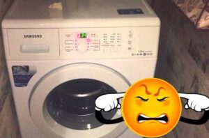 „Samsung“ skalbimo mašina gręždama skleidžia daug triukšmo