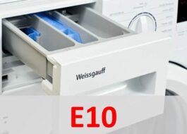 Mã lỗi E10 trong máy giặt Weissgauff