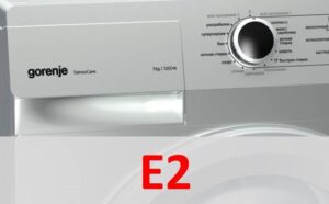 Błąd E2 w pralce Gorenje