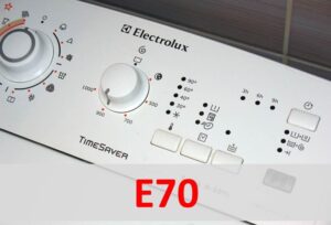 Klaida E70 Electrolux skalbimo mašinoje