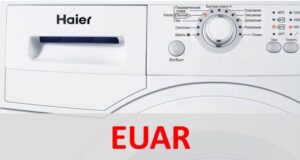 EUAR-fout in Haier-wasmachine