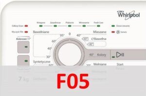 Fout F05 in Whirlpool-wasmachine