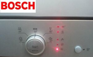 Ang bituin sa Bosch dishwasher ay naiilawan