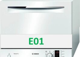 Eroare E01 la o mașină de spălat vase Bosch