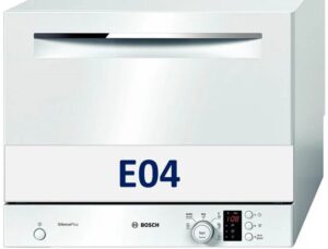 Erro E04 em uma máquina de lavar louça Bosch