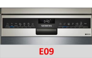 Error E09 on a Siemens dishwasher