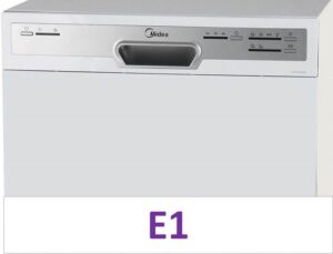 Erro E1 na máquina de lavar louça Midea