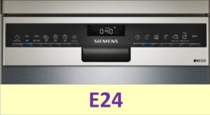 Klaida E24 Siemens indaplovėje