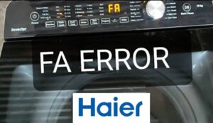 Erro FA na máquina de lavar Haier