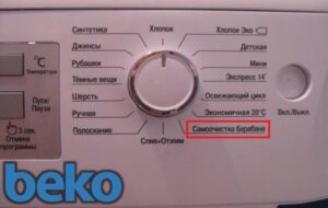 Funkcia čistenia bubna v práčke Beko