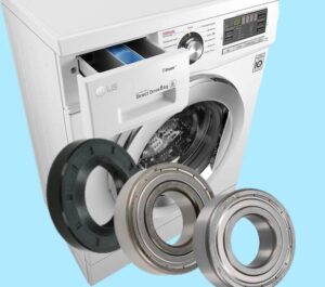 Quantos rolamentos existem em uma máquina de lavar LG?