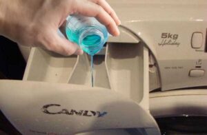 Where to fill the conditioner in the Candy washing machine