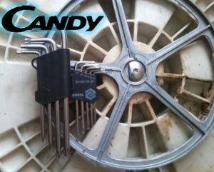 Removing the Candy washing machine pulley