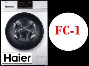 Código de erro FC1 na máquina de lavar Haier
