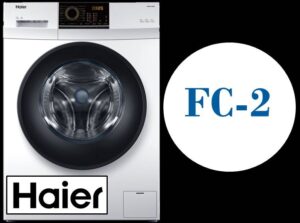 Código de erro FC2 na máquina de lavar Haier